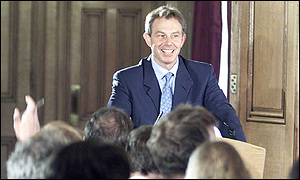 Tony Blair at the Downing Street press conference