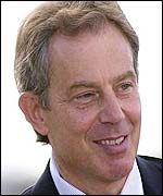 Tony Blair at Heathrow Airport on Saturday