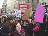 Anti-war demonstrations in London